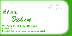 alex dulin business card